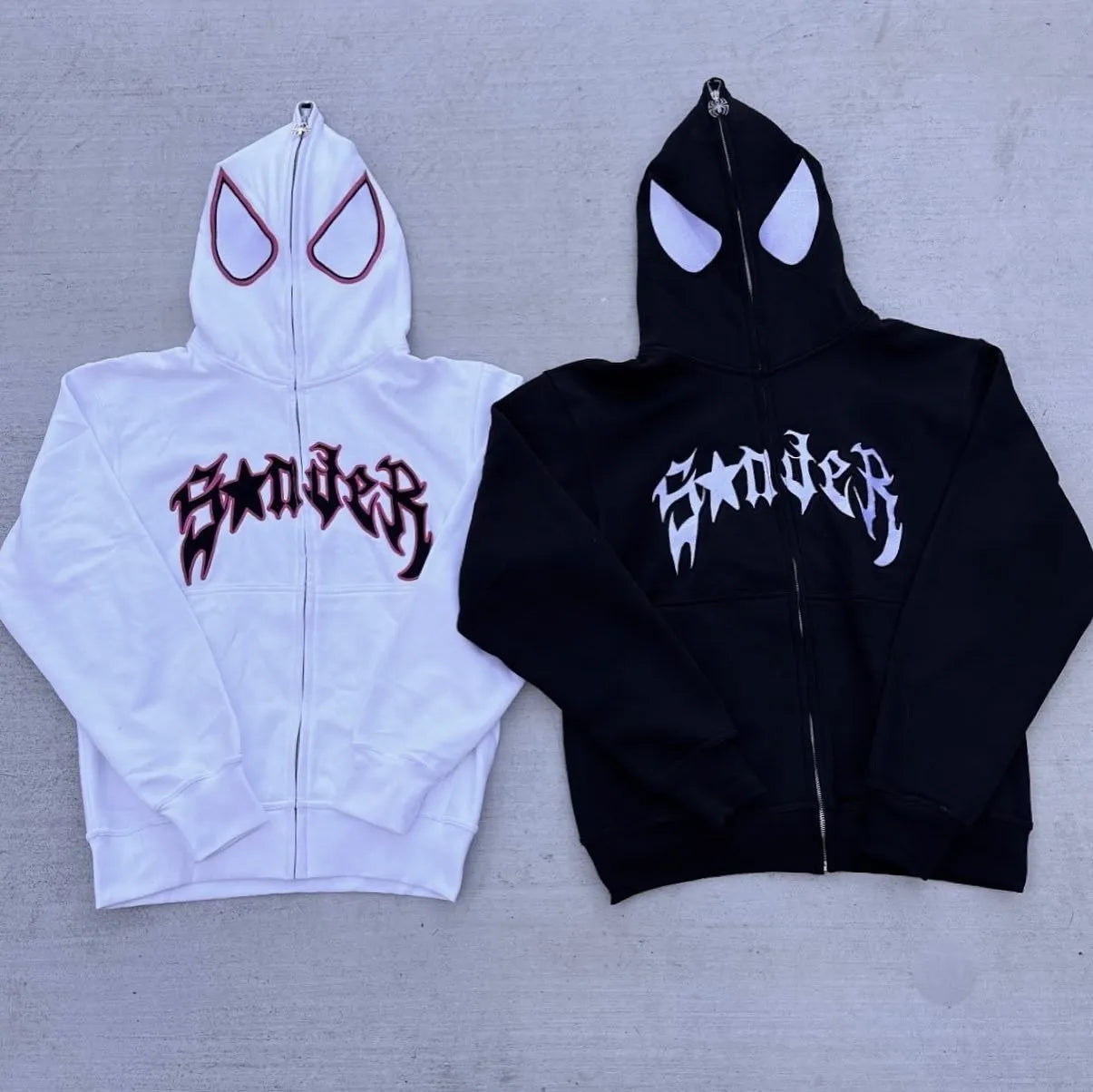 y2k Men & Woman clothing Spider Print Hoodie Pullover Sweatshirt High Street Anime Oversize Hip Hop Winter Clothes Long Sleeve Tops 